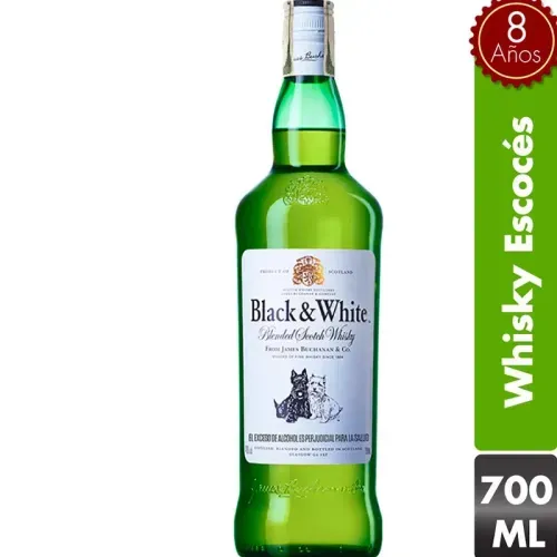 Whisky Black y White 8 Años 700 ml