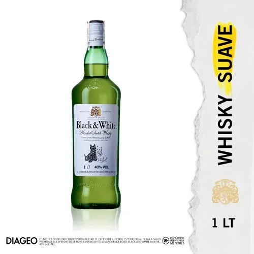 Whisky Black y White x 1000 ml