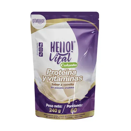 Alimento En Polvo Hello Vital Colanta Vainilla  240 g