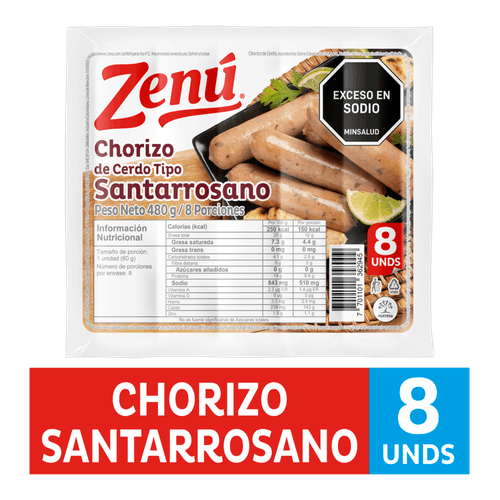 Chorizo Santarrosano Zenu 480 g