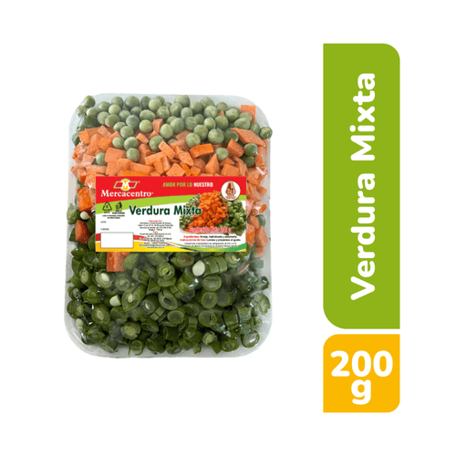 Verdura Mixta Bandeja Mercacentro x 200 g