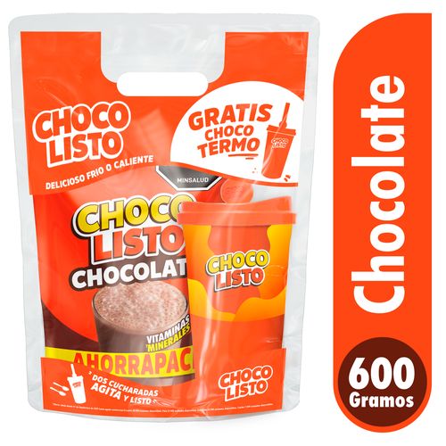 Chocolisto Chocolate Doypack Gratis Shaker x 600 g