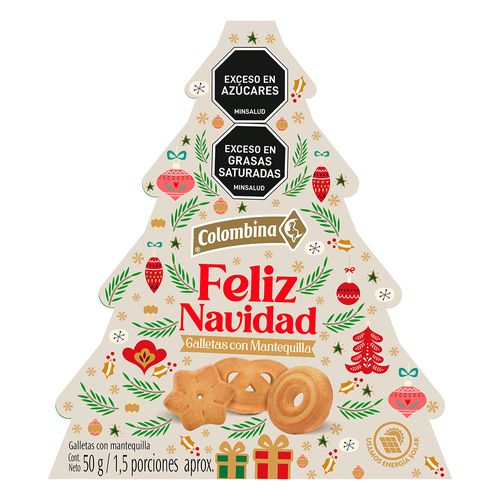 Galletas Navidad Colombina Mini Árbol 50 g