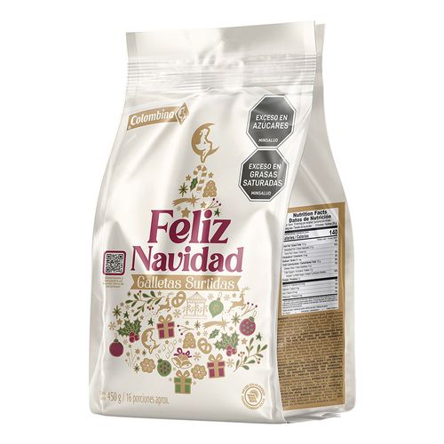 Galletas Feliz Navidad Colombina Bolsa 450 g
