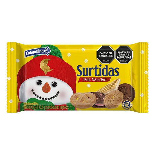 Galletas Surtidas Colombina Feliz Navidad 200 g