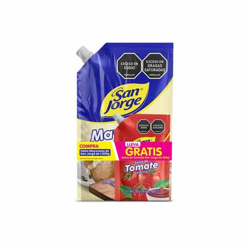 Mayonesa San Jorge x 1000 g Gratis Salsa Tomate x 200 g