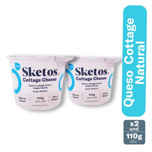 Queso Sketos 2 und x 110 g Cottage x 220 g