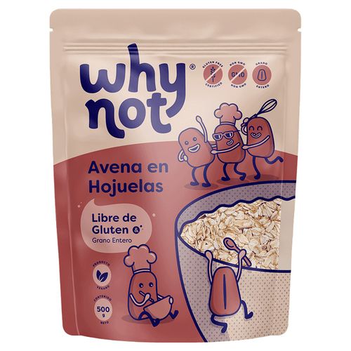 Avena Why Not Sin gluten Hojuelas x 500 g