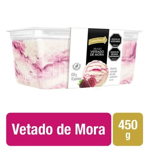 Helado Colombina Veteado Mora x 550 g