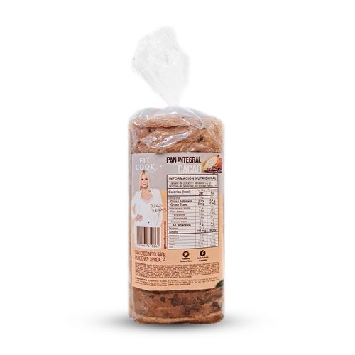 Pan Fitcook Integral Cacao x 440 g