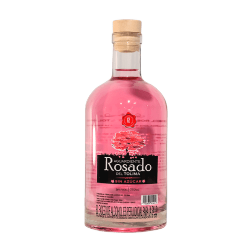 Aguardiente Rosado Del Tolima 24 grados Sin Azúcar x 750 ml