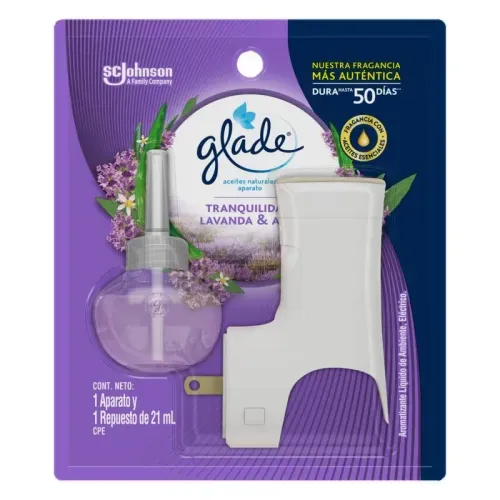 Glade Aceite Aparato + Repuesto Relaxing Lavender x 21 ml