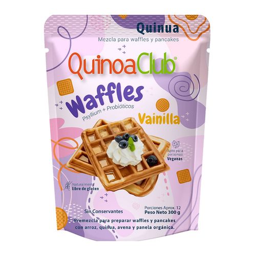 Mezcla Quinoa Club Waffles Vainilla x 300 g