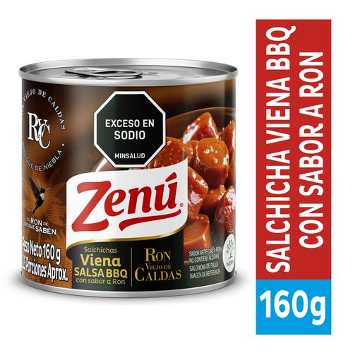 Salchicha Viena Zenu Bbq Ron x 160 g