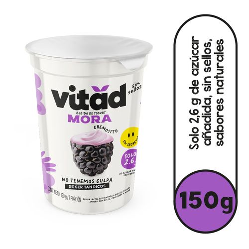 Bebida De Yogurt Vitad Sabor Mora Vaso x 150 g