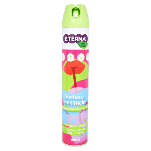 Ambientador Eterna Aerosol Sorbete Chicle x 400 ml