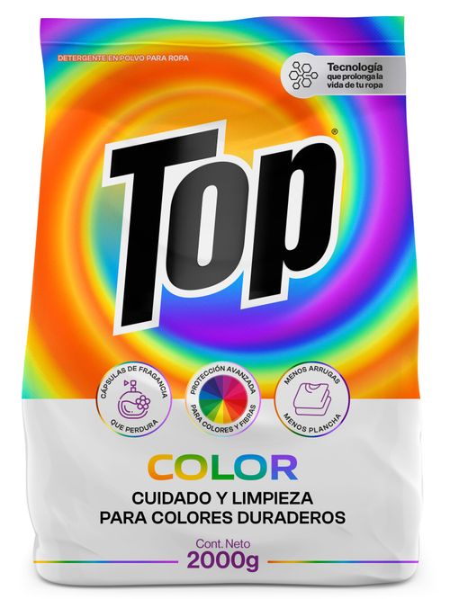 Detergente Top Cuidado Y Limpieza Ropa Color x 2000 g