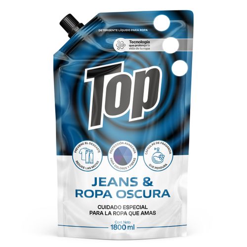 Detergente Top Jean Y Ropa Oscura x 1800 ml