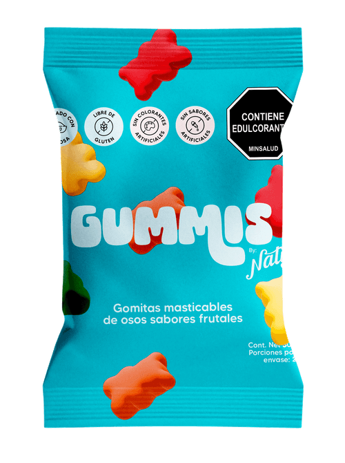 Gomitas Gummis Masticables Sabores Frutales x 30 g