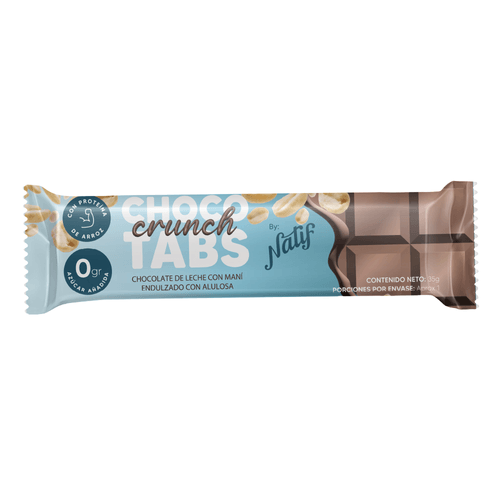 Choc Tabs Crunch Natif Chocolate Leche Mani x 35 g