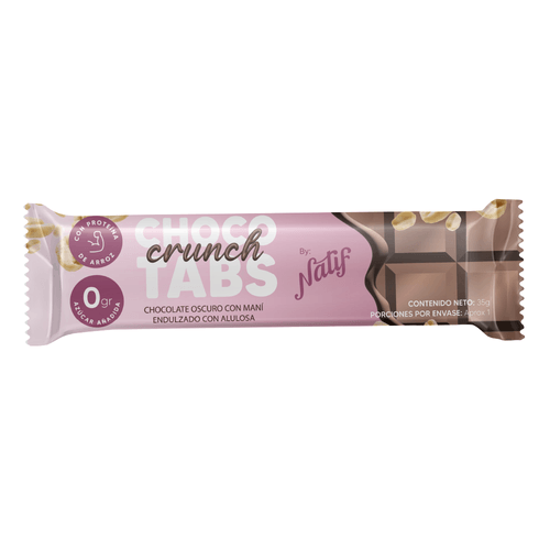 Choc Tabs Crunch Natif Chocolate Oscuro x 35 g