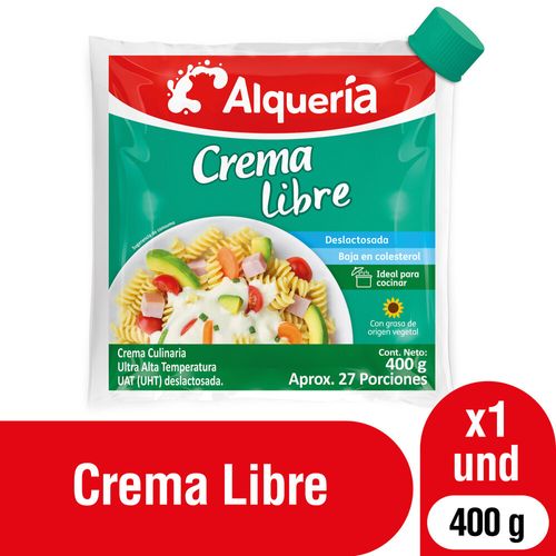 Crema Libre Alquería x 400 g