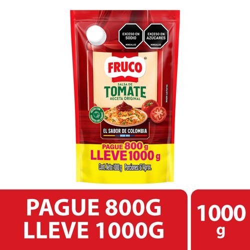 Salsa De Tomate Fruco Pague 800 Lleve 1000 g