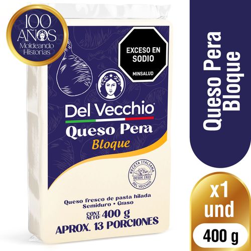 Queso Pera Del Vecchio Bloque x 400g