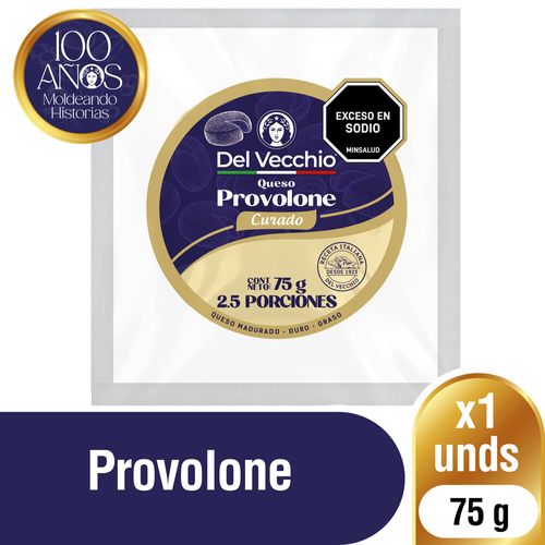 Queso Provolone Del Vecchio Rodaja Curado x 75g