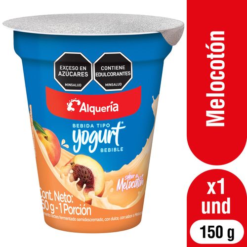 Alimento Lácteo Alquería Melocotón Vaso x 150 g