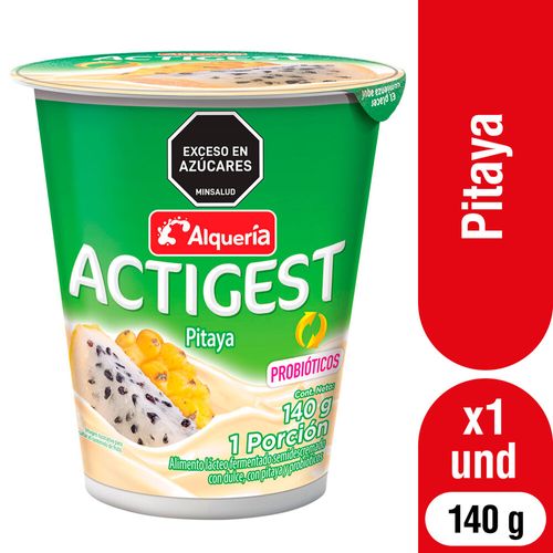 Alimento Lácteo Actigest Bebible Vaso Pitaya x 140 g