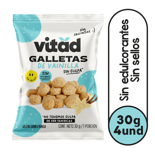 Galleta Vitad Vainilla 4 und x 30 g c/u