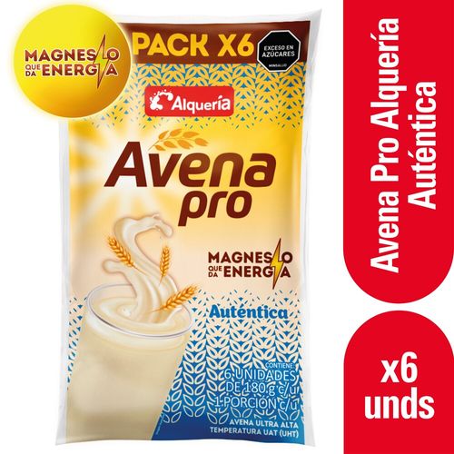 Avena Alquería Pro Auténtica Bolsa 6 und x 180 g c/u