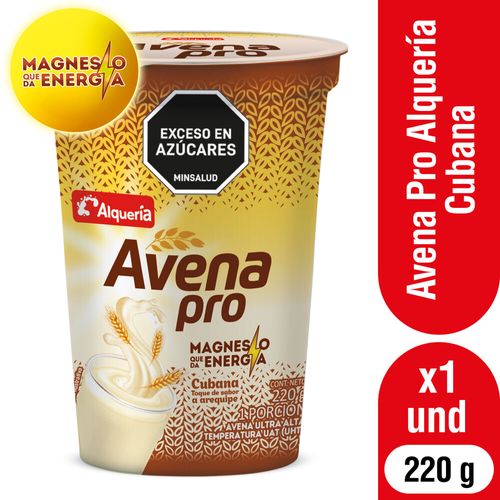 Avena Alquería Pro Cubana Vaso x 220 g