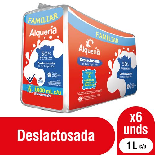 Leche Alquería Deslactosada 6 und x 1000 ml c/u