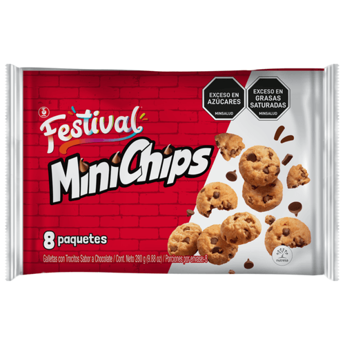 Galleta Festival Minichips Chocolate 8 und x 280 g