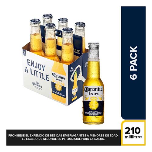 Cerveza Coronita Nacional Botella Sixpack x 210ml (c/u)