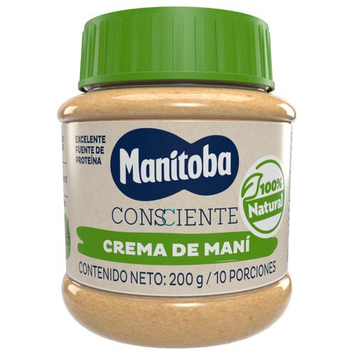 Crema De Mani Manitoba Consciente 100% Natural x 200 g