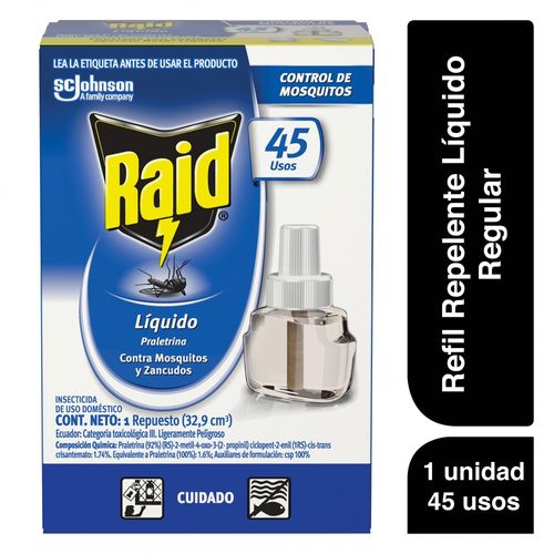 Insecticida Raid 45 Noches Repuesto