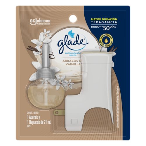 Ambientador Glade Aceite 21 ml Gratis und. Eléctrica Vainilla