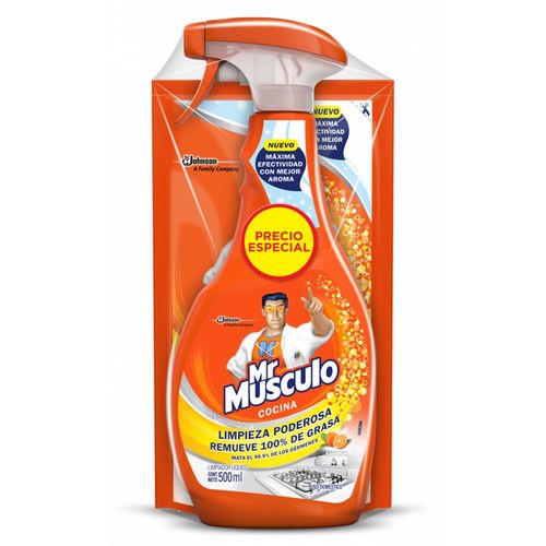 Mr Musculo AntiGrasa 500 cm3 + Repuesto Naranja Precio Especial