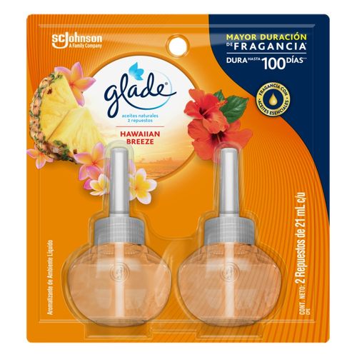 Ambientador Glade Aceite Repuesto X2 Frutas Tropicales Hawai
