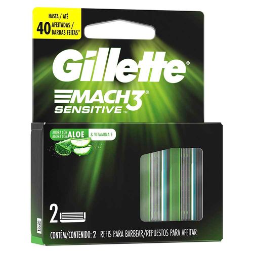 Repuesto Máquina Gillette Mach3 Sensitive X 2 und