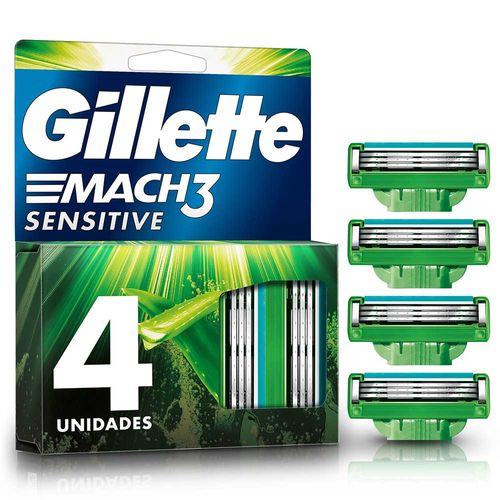 Repuesto Máquina Gillette Mach3 Sensitive X 4 und