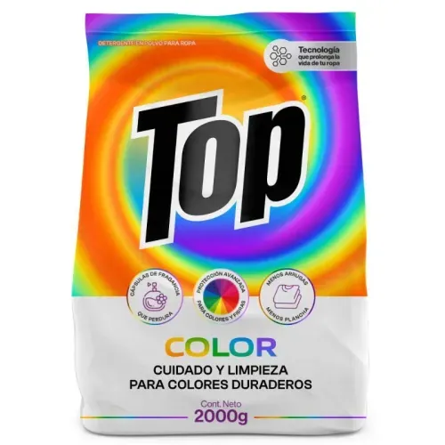 Detergente Top Cuidado y Limpieza Ropa Color  2000 g