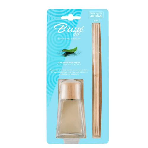 Ambientador Brizze Palitos de Rattan 60 ml Frescura de Agua