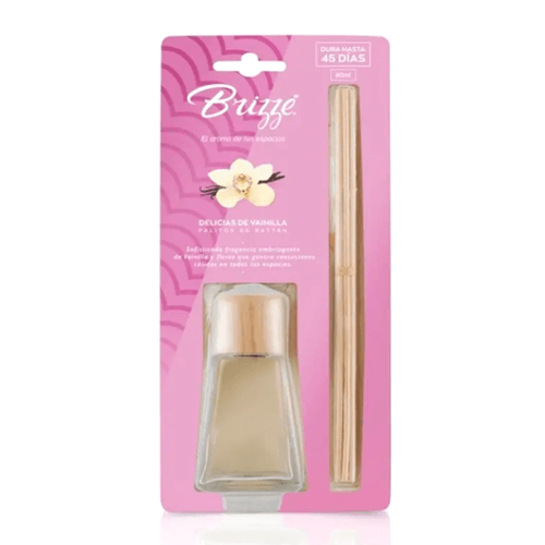 Ambientador Brizze Palitos de Rattan 60 ml Delicias de Vainilla