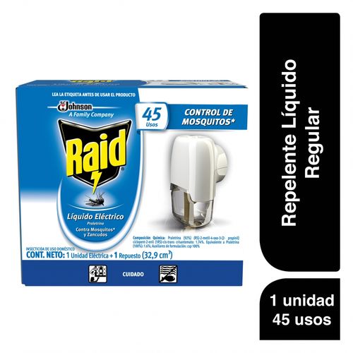 Insecticida Raid 45 Noche Unidad Eléctrica