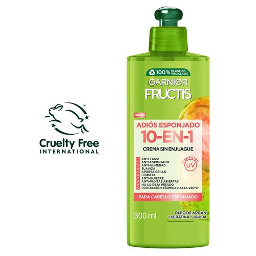 Crema Para Peinar Fructis 10 En 1 Adiós Esponjado 300 ml