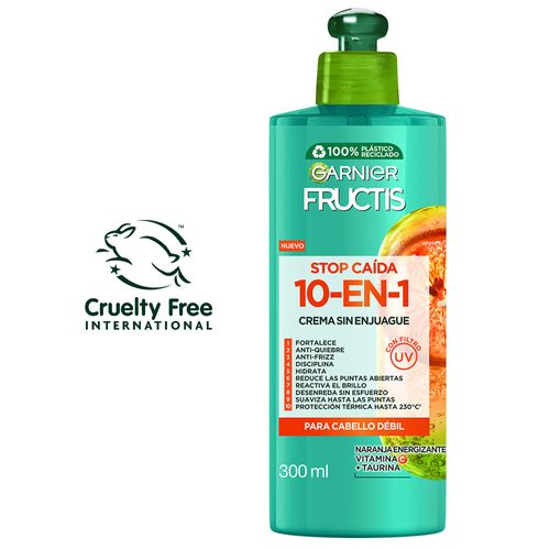 Crema Para Peinar Fructis 10 en 1 Stop Caída 300 ml